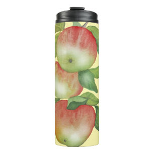 Sweet Harmony: Waterverf appels en een bij Thermosbeker