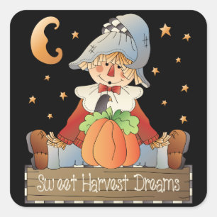 Sweet Harvest Dreams scarecrow sticker