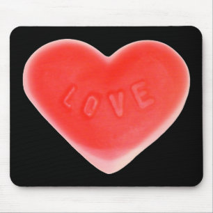 Sweet Heart Black mousepad Muismat