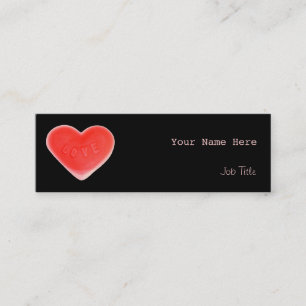 Sweet Heart Black visitekaartje red skinny