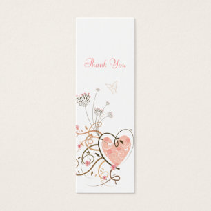 Sweet Heart & Butterfly Swirls Wedding Favor Tags