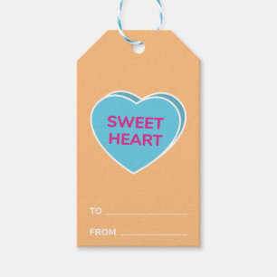 Sweet Heart Gesprek Hart Valentijnsdag Cadeaulabel