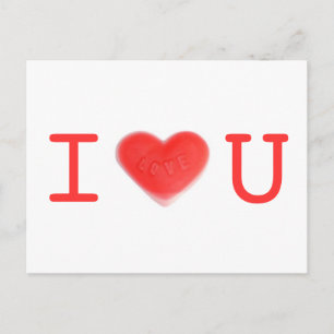 Sweet Heart 'I love U' carte postale