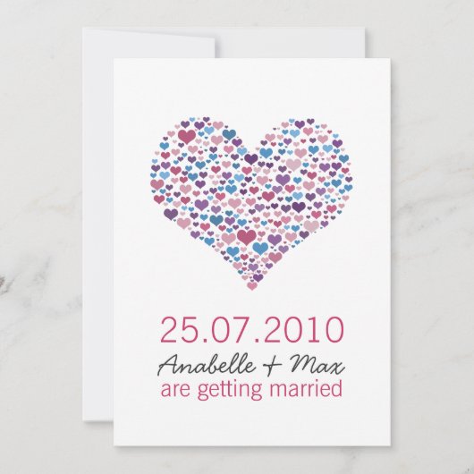 Sweet-Heart Informal Wedding Kaart (Voorkant)