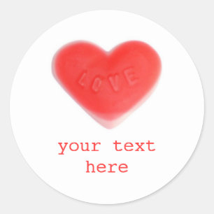 Sweet Heart 'Jouw tekst' sticker rond