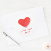 Sweet Heart 'Jouw tekst' sticker rond (Envelop)