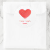 Sweet Heart 'Jouw tekst' sticker rond (Tas)