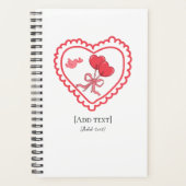 Sweet Heart Lollipop & Bird Personalized Notebook (Devant)