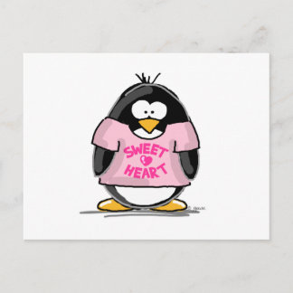 Sweet Heart Penguin Briefkaart
