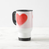 Sweet Heart Pink 2 coeurs voyage mug (Devant gauche)