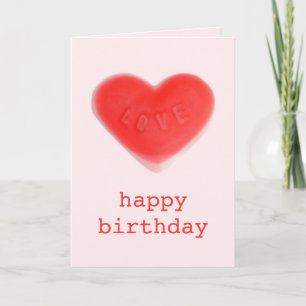Sweet Heart Pink 'Happy Birthday'-kaartportret Kaart