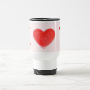 Sweet Heart Pink 'I love U' reismoug Reisbeker
