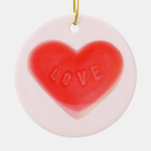 Sweet Heart Pink "Jouw tekst"-versiering Keramisch Ornament