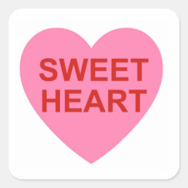 Sweet Heart Pink Valentijnsdag Sticker