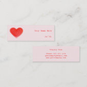 Sweet Heart rose carte de visite maigre (Devant / Derrière)