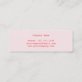 Sweet Heart rose carte de visite maigre (Dos)