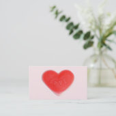 Sweet Heart rose 'votre texte' carte de visite rou (Debout devant)