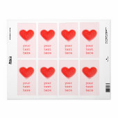 Sweet Heart rose 'Your Text' étiquette grand (Feuille entière)