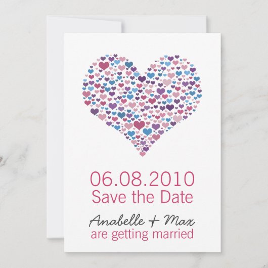 Sweet-Heart sparen de Datum Save The Date (Voorkant)