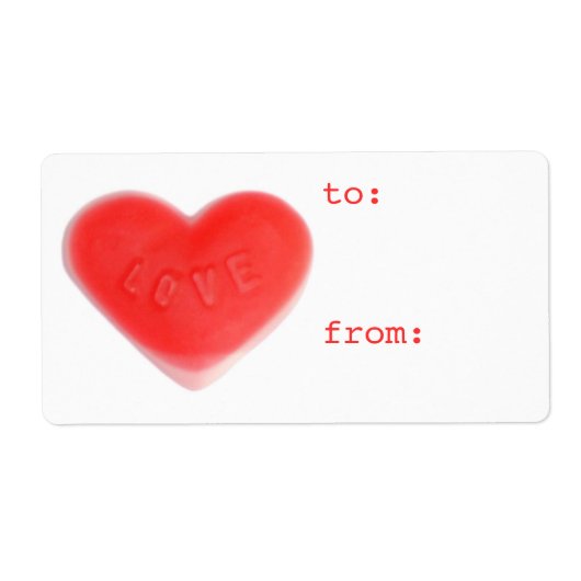 Sweet Heart tot...van' gift label label (Voorkant)