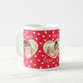 Sweet Hearts 3 Foto Aangepaste Mok (Voorkant links)