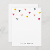 Sweet Hearts A2-stroming - Multi-Color Notitiekaartje (Voorkant / Achterkant)