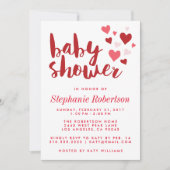 Sweet Hearts Baby shower élégant Invitation (Devant)