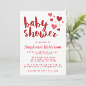 Sweet Hearts Baby shower élégant Invitation (Debout devant)