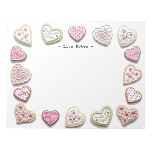 Sweet Hearts Cookies Love Notes Notitieblok (Voorkant)