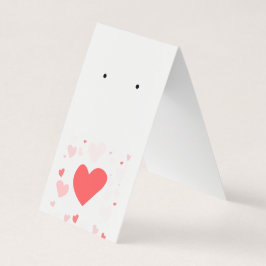 Sweet Hearts Fold Over Earring Card Visitekaartjes
