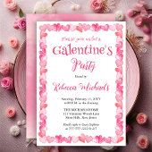 Sweet Hearts Frame Galentine's Day Party Kaart