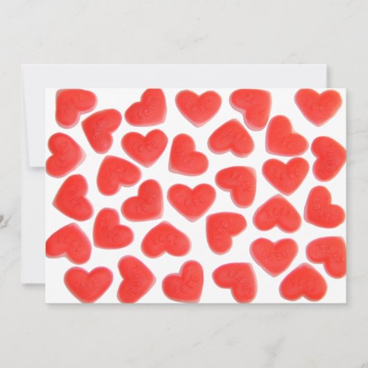 Sweet Hearts invitation rouge (Devant)