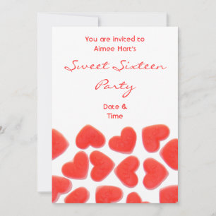 Sweet Hearts invitation "Sweet sixteen party"