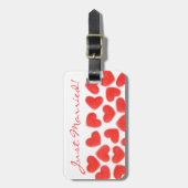 Sweet Hearts 'Just Married!' étiquette bagage pays (Devant Vertical)