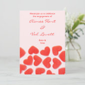 Sweet Hearts Pink invitation de "fiançailles" (Debout devant)