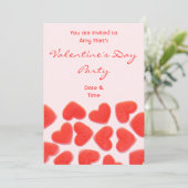 Sweet Hearts Pink 'La Saint Valentin' invitation (Debout devant)