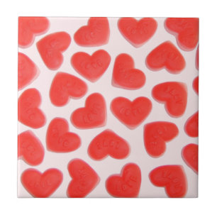 Sweet Hearts Pink tegel Tegeltje