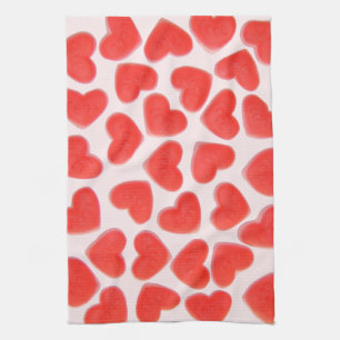 Sweet Hearts Serviette de cuisine rose