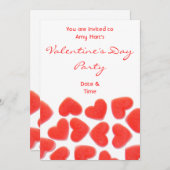 Sweet Hearts, uitnodiging van de partij "Valentijn (Voorkant / Achterkant)