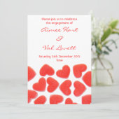 Sweet Hearts-uitnodiging voor 'verlovingsfeest' Kaart (Staand voorkant)