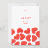 Sweet Hearts-uitnodiging voor 'verlovingsfeest' Kaart (Achterkant)