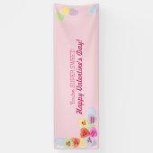 Sweet Hearts Valentijns Snoep Spandoek (Verticaal)