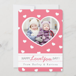 Sweet Hearts Valentine Carte photo / Rose