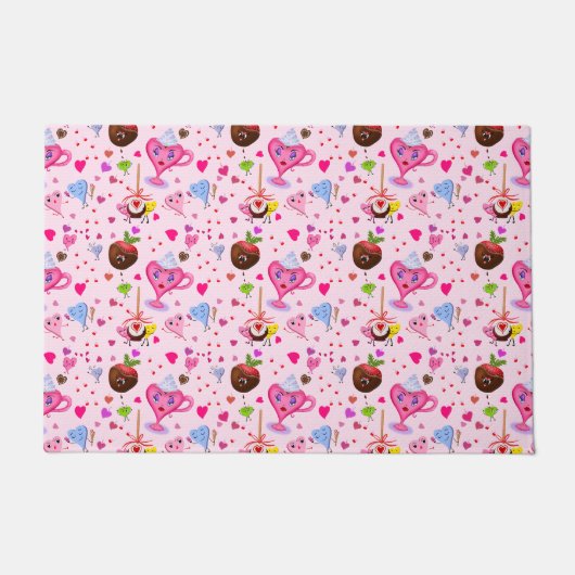 Sweet Hearts vieren overal Deurmat (Voorkant)