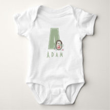 Sweet hedgel Persoonlijke Letter A Baby Bodysuit
