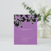 Sweet Hibiscus bruiloft RSVP Kaart (Staand voorkant)