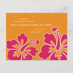 Sweet Hibiscus Enregistrer la carte d'invitation D