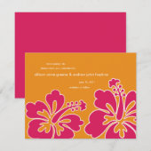 Sweet Hibiscus Enregistrer la carte d'invitation D (Devant / Derrière)