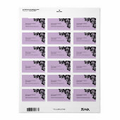 Sweet Hibiscus Mariage Étiquette de adresse person (Feuille entière)