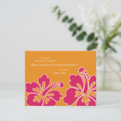 Sweet Hibiscus Save the Date Invitation Card (Staand voorkant)